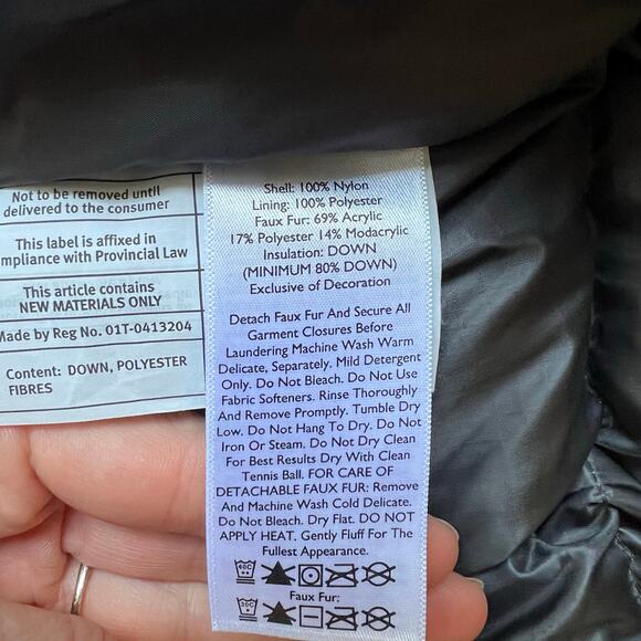 Eddie Bauer Men’s WeatherEdge Waterproof Down Parka Large Navy Hooded Jacket - Picture 9 of 9